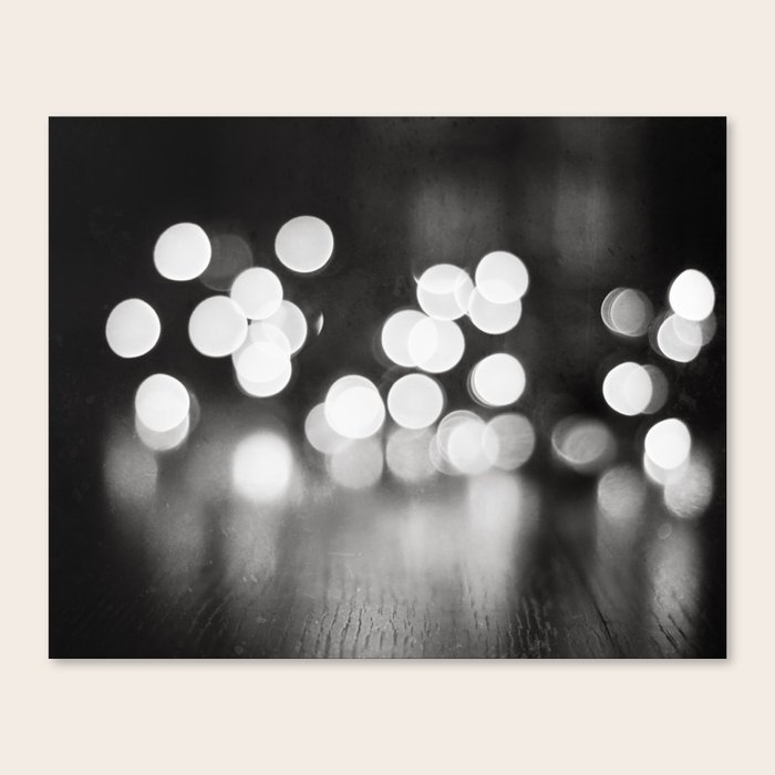 Black and White Sparkle Lights Photography, Neutral Bokeh Sparkly