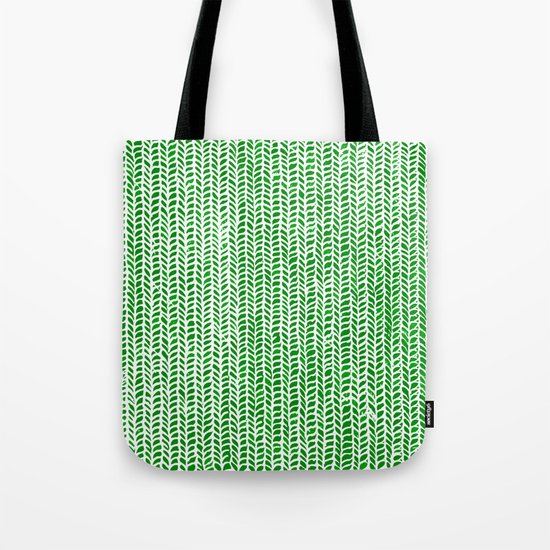 Stockinette Green Tote Bag
