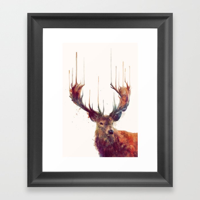 Red Deer // Stag Framed Art Print