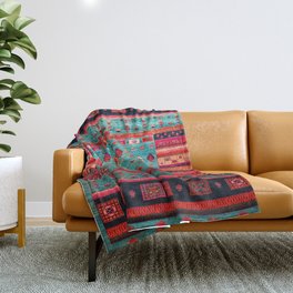 Anthropologie Ortiental Traditional Moroccan Style Artwork Throw Blanket
