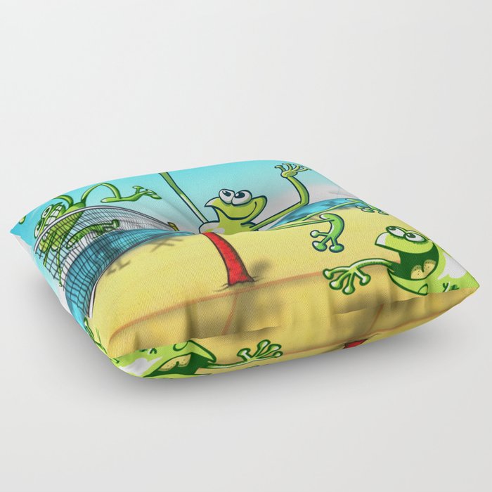 Olympic Volleyball Frog Floor Pillow