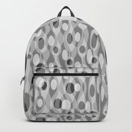 Gray Mid Century Modern Oval Geometric Backpack | Ovals, Midcenturymodern, Grey, Sixties, Gray, Geometric, Graphicdesign, Pattern, Circles, Mod 