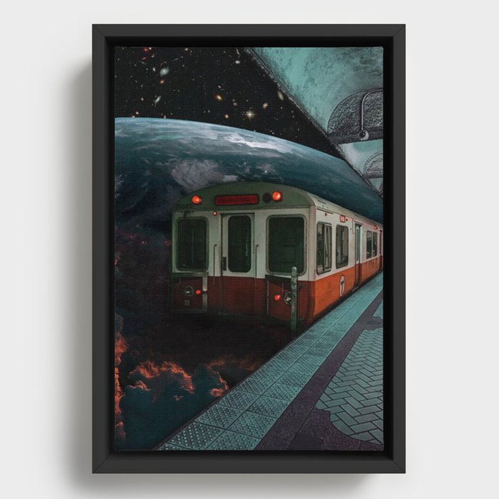 train to space Framed Canvas