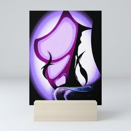 Art Digital Art Feminine Form Purple Mauve Vibant Colours Digital Image Mini Art Print