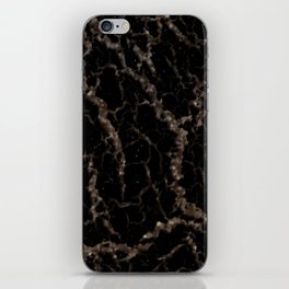 Cracked Space Lava - Glitter Brown iPhone Skin