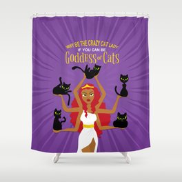 Goddess of Cats Shower Curtain