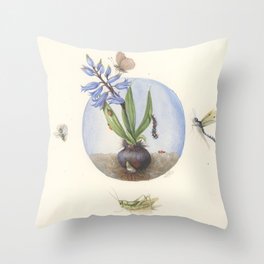 Blooming Hyacynth Throw Pillow