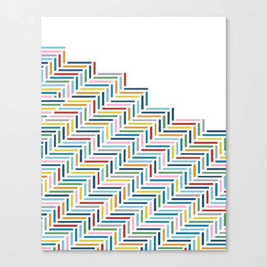 Herringbone Color Part Canvas Print