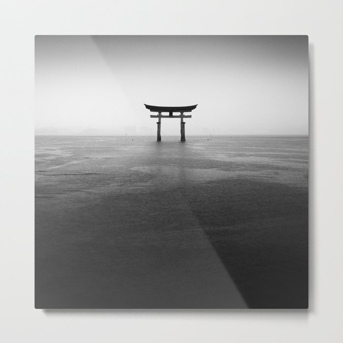 Itsukushima Torii Under the Rain. Miyajima island, Hiroshima, Japan Metal Print