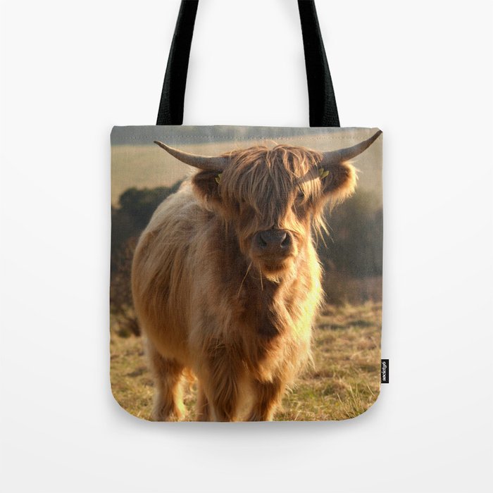 Young Highland Cow Tote Bag