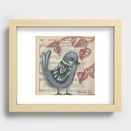 His eye is on the sparrow Recessed Framed Print