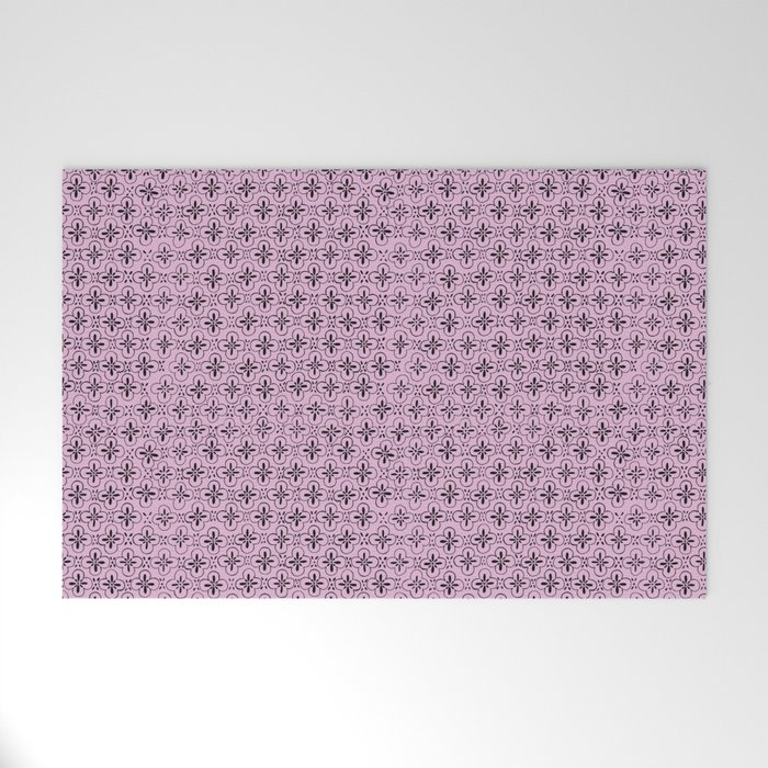 Purple Tiles Welcome Mat