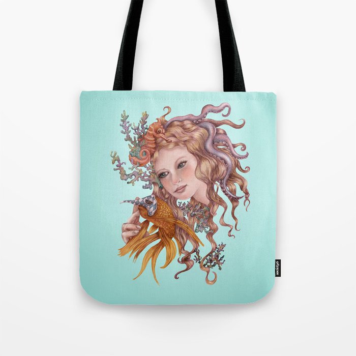 Sea Nymph in Color Tote Bag