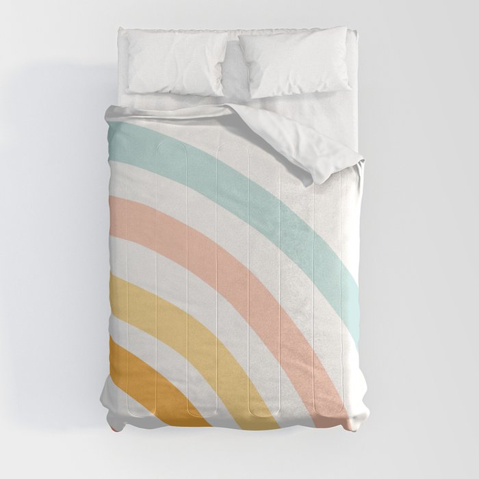 Rainbow State of Mind - pastel Comforter