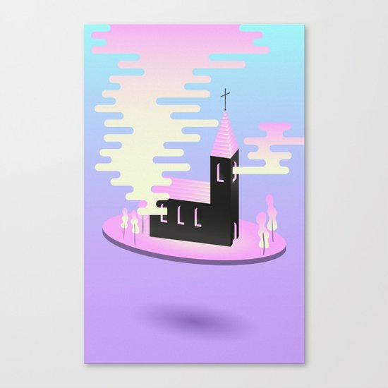 Smoky church Canvas Print
