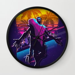 Jhin league of legends game 80s palm vintage Wall Clock