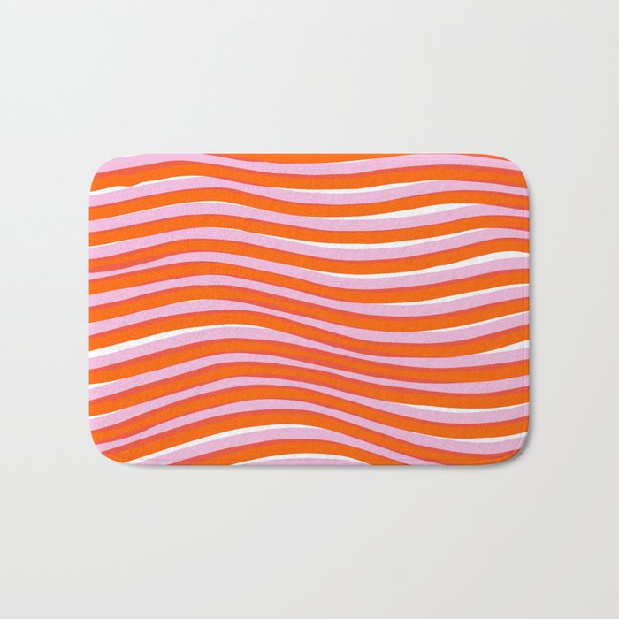 electric zebra stripes Bath Mat