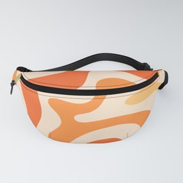 Retro Liquid Swirl Abstract Pattern Square Tangerine Orange Tones Fanny Pack | Graphicdesign, Colorful, Kierkegaard Design, 80S, Abstract, Digital, Cheerful, Trendy, Psychedelic, Orange 
