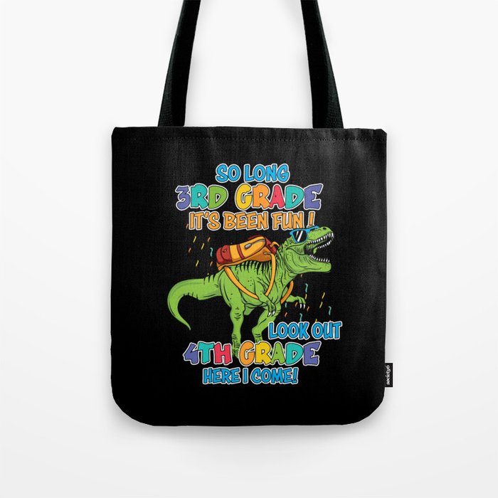 Fourth Grade dinosaur back to school Tote Bag