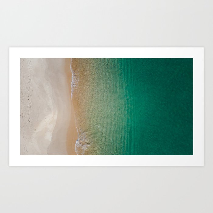 Sea in Algarve, Portugal from above Art Print