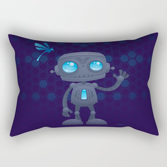 Waving Robot Rectangular Pillow