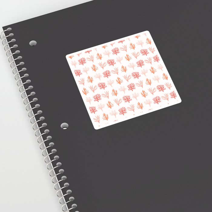 Vector Living Coral Marine Specimen Seamless Pattern Sticker By Limolida Society6
