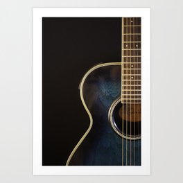 Acoustic Guitar Colour Art Print