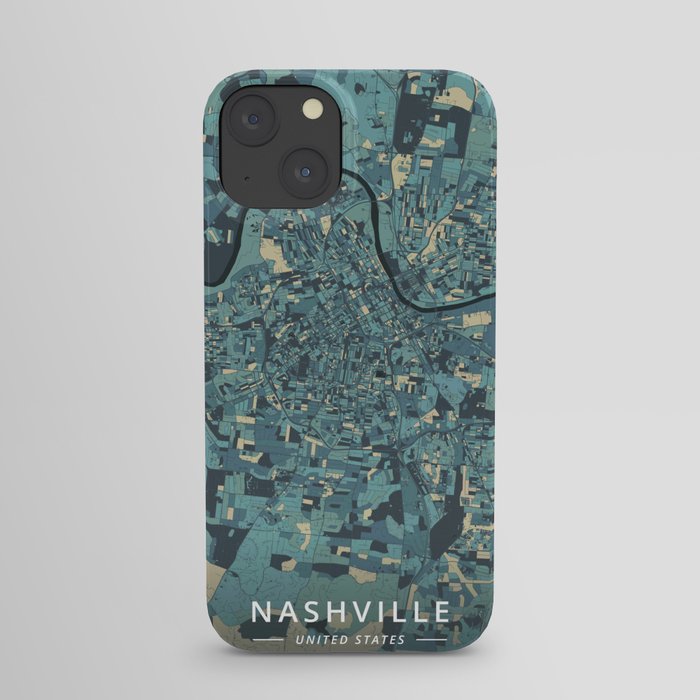 Nashville, United States - Cream Blue iPhone Case