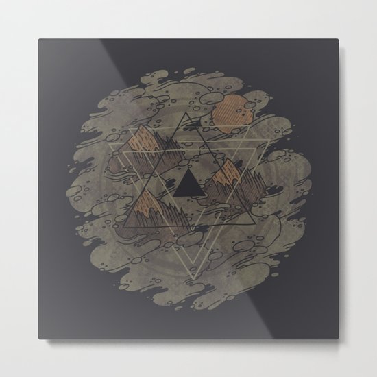 Amidst the Mist Metal Print
