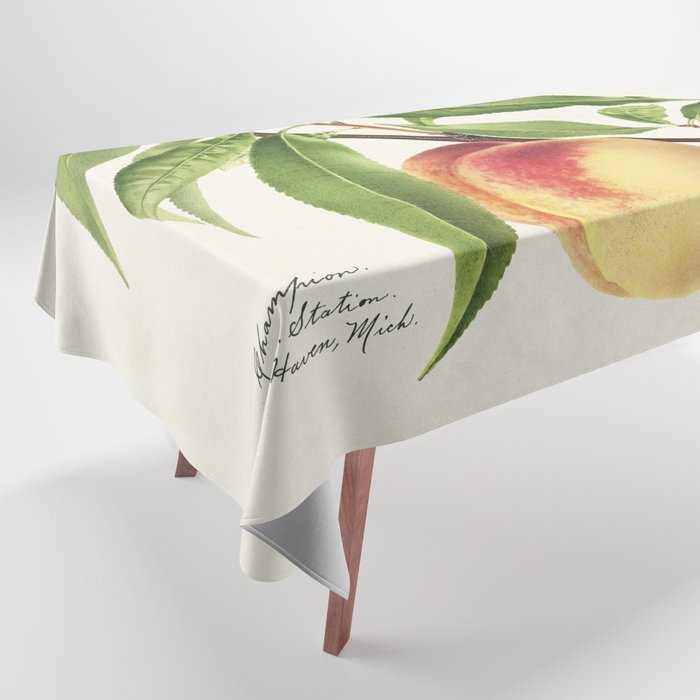 Peach Twig, Prunus Persica Tablecloth