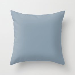Trendsetter Blue Gray Solid Color Pairs Sherwin Williams Daphne SW 9151 Throw Pillow