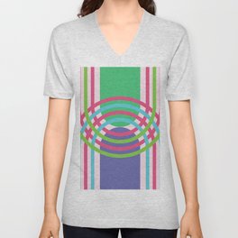 Arches in Maximal Minimalism Retro Style V Neck T Shirt