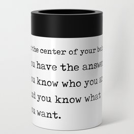 You have the answer - Lao Tzu Quote - Literature - Typewriter Print Can Cooler