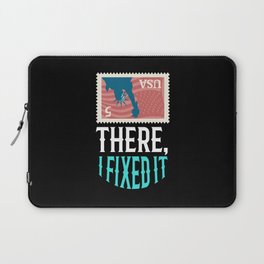 There I Fixed It Stamp Collecting Laptop Sleeve