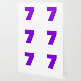 7 (Violet & White Number) Wallpaper