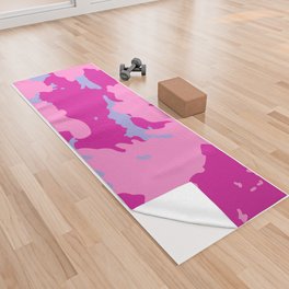 Retro Pastel Animal Print Spots Yoga Towel
