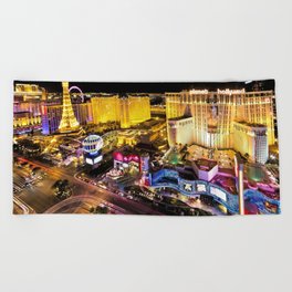 Las Vegas Beach Towels Society6 Las Vegas Nevada Skyline Beach Towel