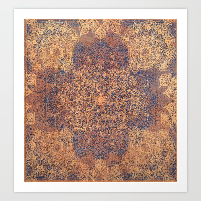 Golden Persian Art Print