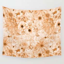 yellow ochre floral bouquet aesthetic cluster Wall Tapestry