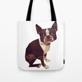 Low Polygon Boston Terrier Tote Bag