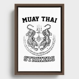 Muay Thai Kickboxing Strikers Tigers Framed Canvas