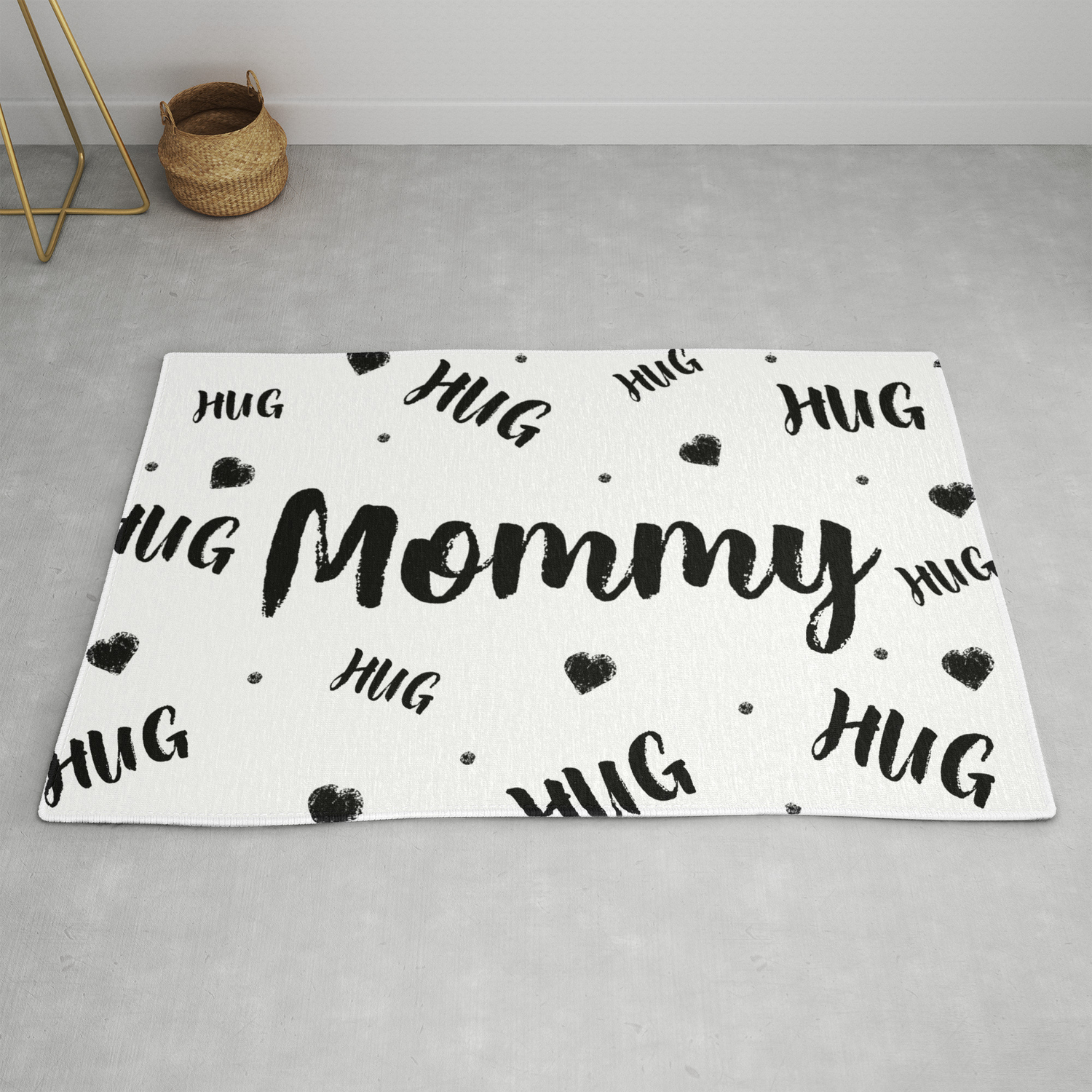 Mommy Hug Inspirational Printable Quotes Nursery Prints Wall Art Kids Room Decor Playroom Decor Rug By Russovart Society6