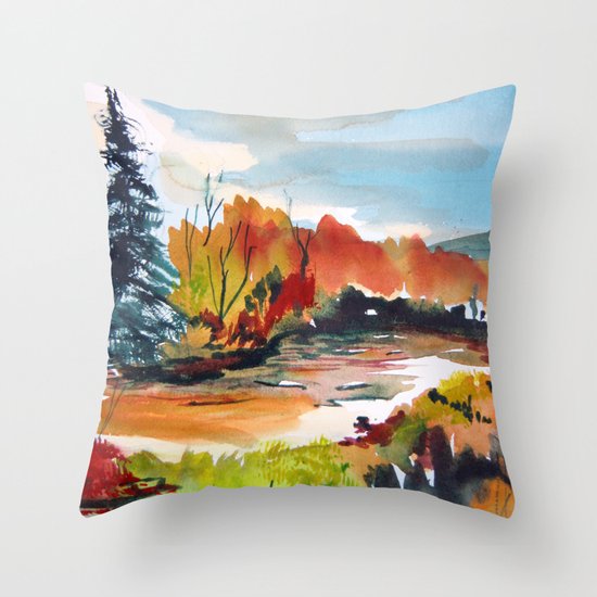 Autumn Color Throw Pillow