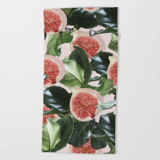 Figs & Leaves #society6 #decor #buyart Beach Towel