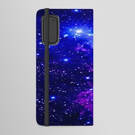 Fox Fur Nebula Galaxy blue purple Android Wallet Case