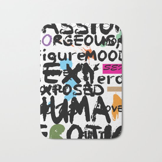 love words 2 Bath Mat