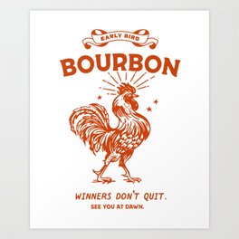 Bourbon Rooster Art Print