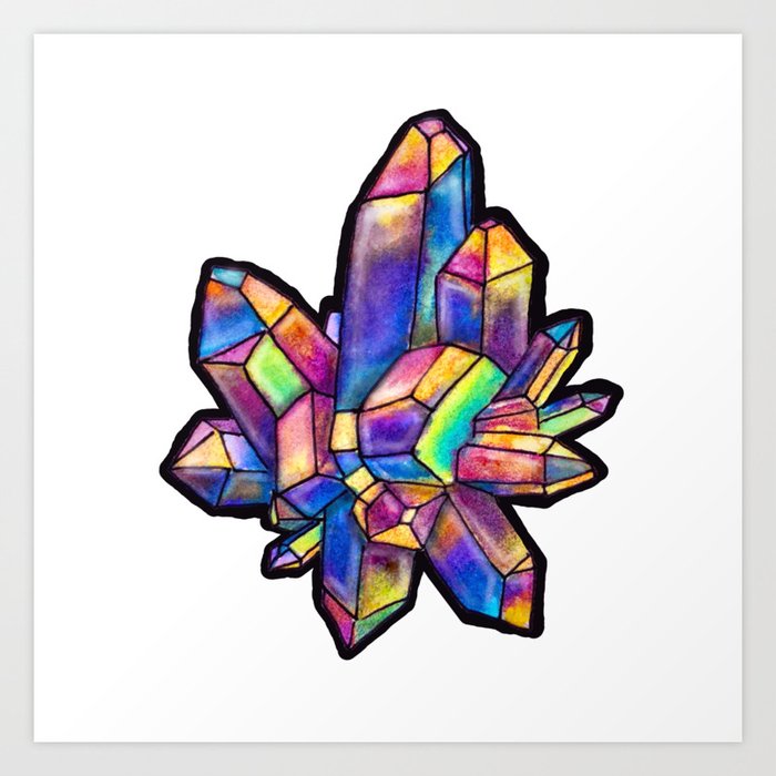 Titanium Crystal Art Print by Art on an Island