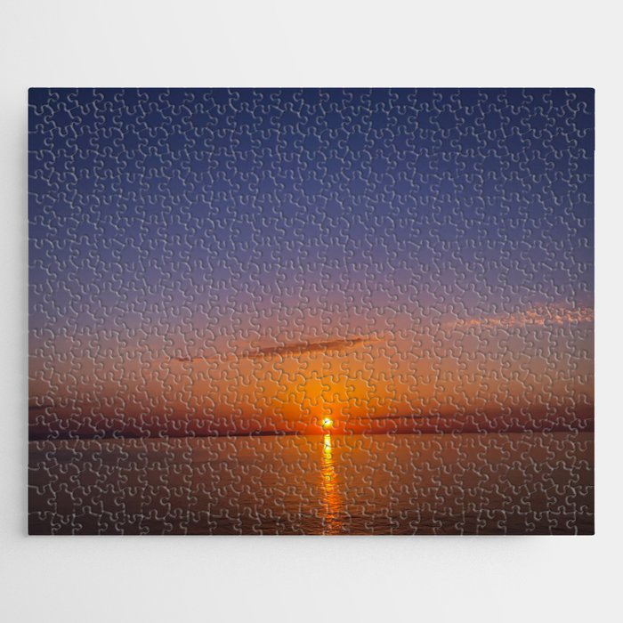 Sunset Over The Ocean Jigsaw Puzzle