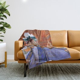 architecture: moroccan architecture great hall Throw Blanket